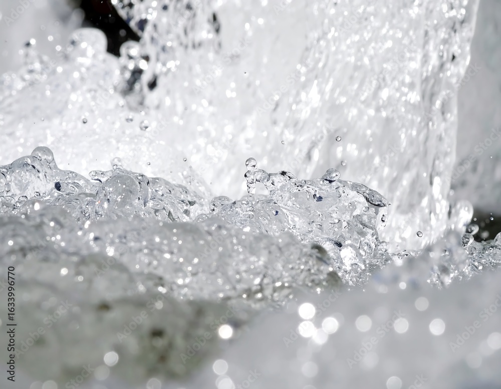 Obraz premium Water splashing, close-up
