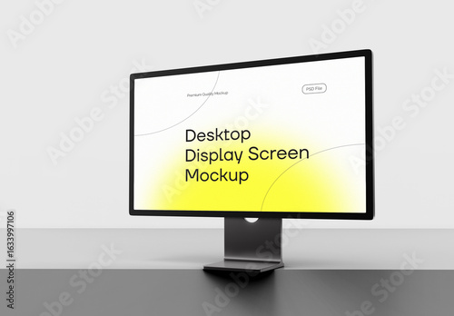 Desktop Display Screen Mockup
