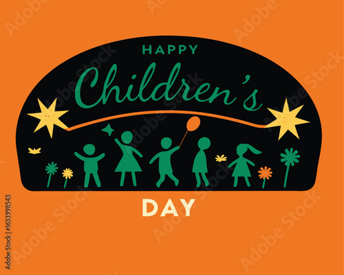 Children's Day logo displaying bright, colorful letters in a playful design.