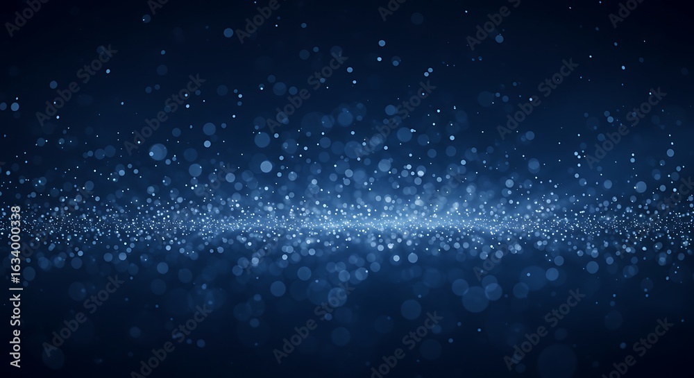 Obraz premium Abstract Blue Background with Glittering Particles