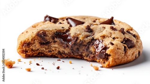 Wallpaper Mural Half chocolate chip cookie showing chunks Torontodigital.ca