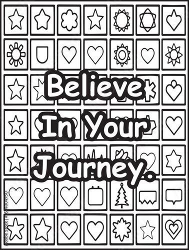Motivational coloring page: Printable Mosaic pattern to color: Encouraging saying to color for kids and adults
