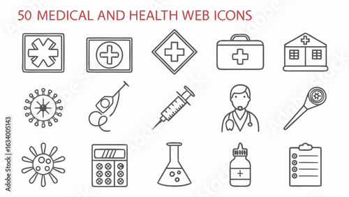 vector set of medical icons