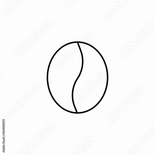 circular coffee bean icon sign vector