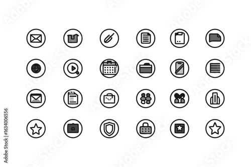 Email Sending and Receiving Icons – Vector Set