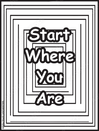 Motivational coloring page: Printable Mosaic pattern to color: Encouraging words to color for kids and adults