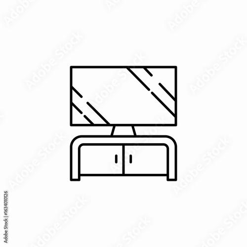 television stand screen icon sign vector