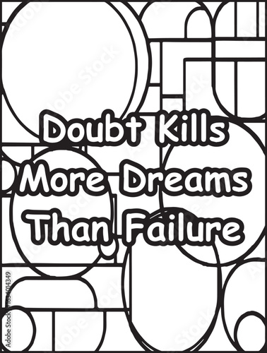 Printable coloring page for kids and adults: Mosaic pattern background: Affirmation quote to color