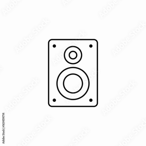 audio speaker subwoofer icon sign vector