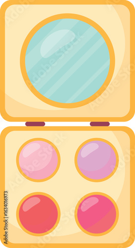 vector illustration of a cosmetic palette