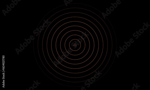Set of Different Radio Waves Black Background