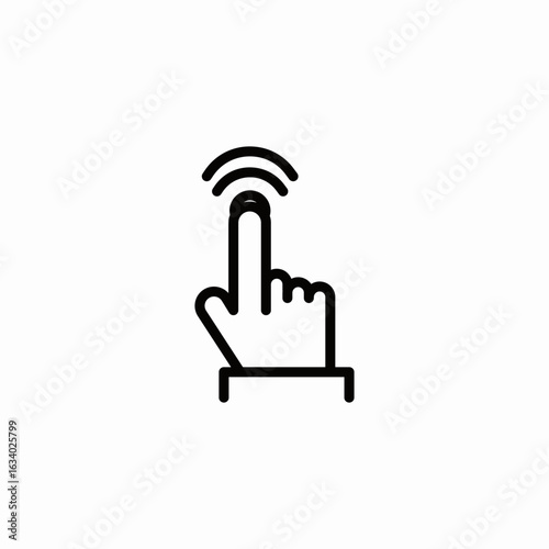 hand tap icon sign vector