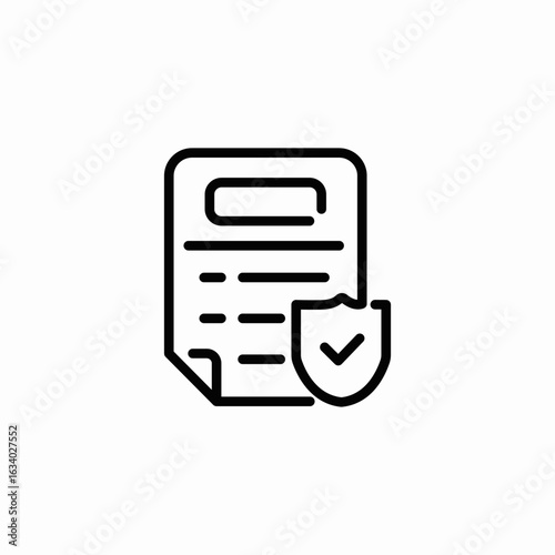 secure document icon sign vector