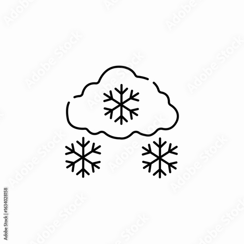 snowing cloud icon sign vector