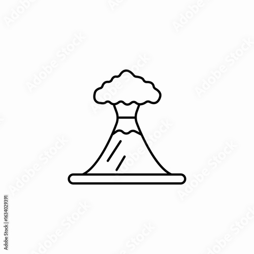 volcano eruption icon sign vector