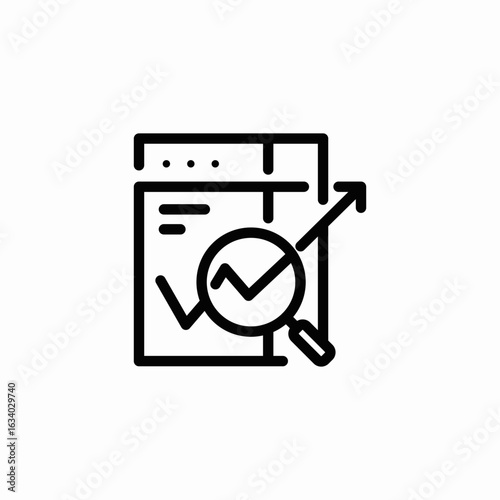 web statistics analytics icon sign vector