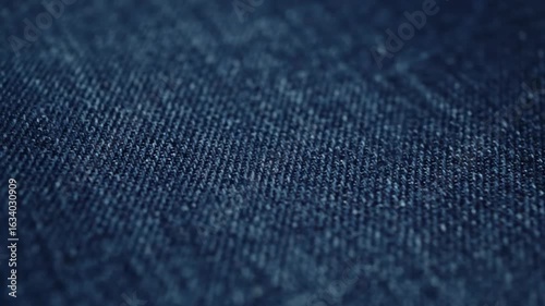Close up shot of blue denim fabric texture detailed view