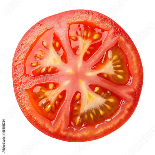 Wallpaper Mural Fresh red tomato slice isolated on transparent background Torontodigital.ca