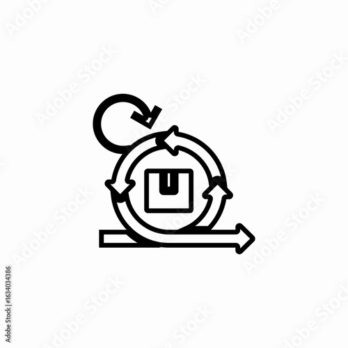 agile manufacturing icon sign vector