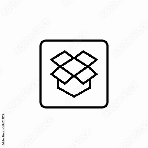 box unboxing icon sign vector