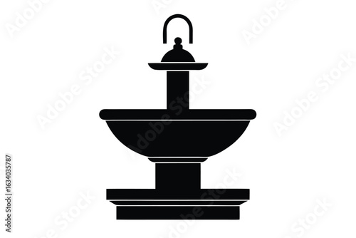 water fountain  drinking  vector icon silhouette i