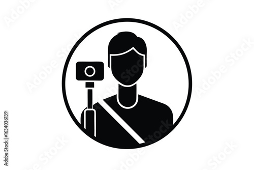self timer icon vector icon silhouette illustratio