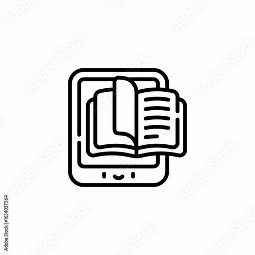 electronic book icon sign vector