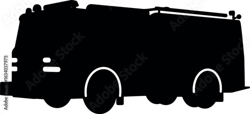 Fire truck silhouette