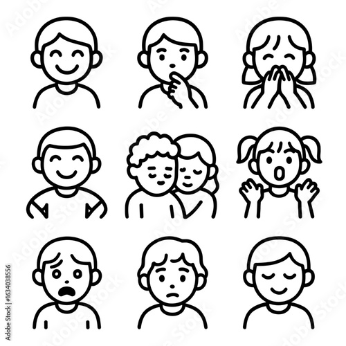 Kindergarten Emotions Icons