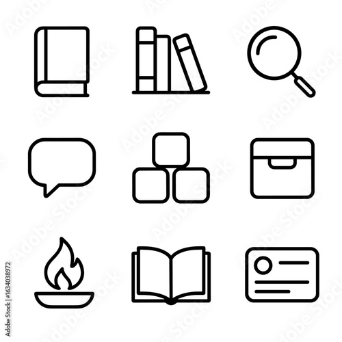 Librarian Icon Set