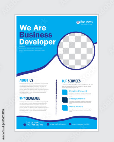 business flyer design modern & creative layout;