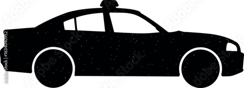 Police car silhouette law enforcement vehicle icon