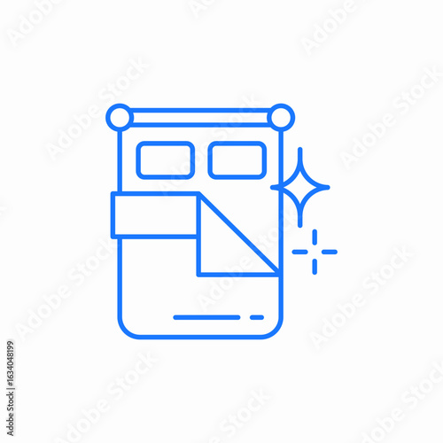 fresh bed icon sign vector