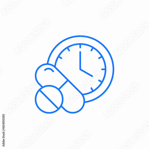 medicine time icon sign vector