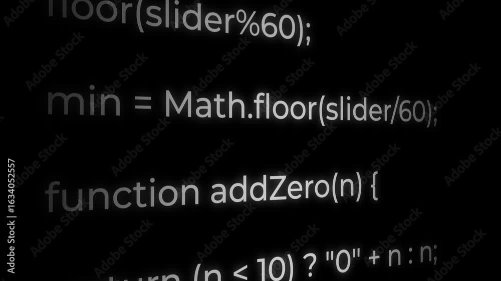 Futuristic Code Hacker Animation with Scrolling Programming Text, AI ...