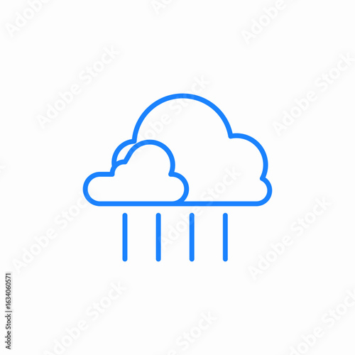 heavy rain or downpour icon sign vector