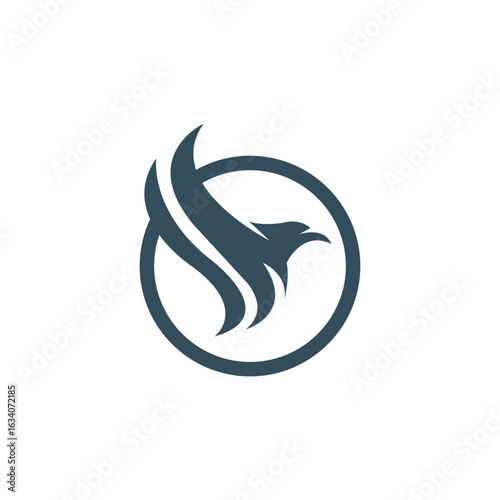 Stylized eagle logo in a circle representing power, freedom, and professional vision