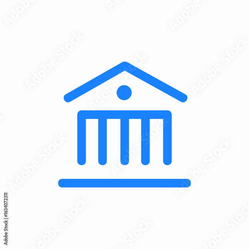 government building icon sign vector