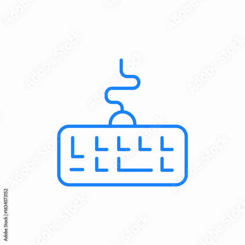 keyboard computer icon sign vector