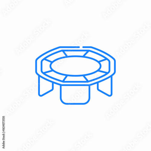 jumping trampoline icon sign vector