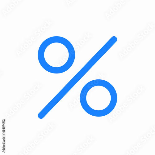 percent rate icon sign vector