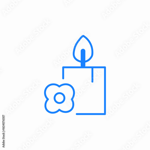 scented candle icon sign vector