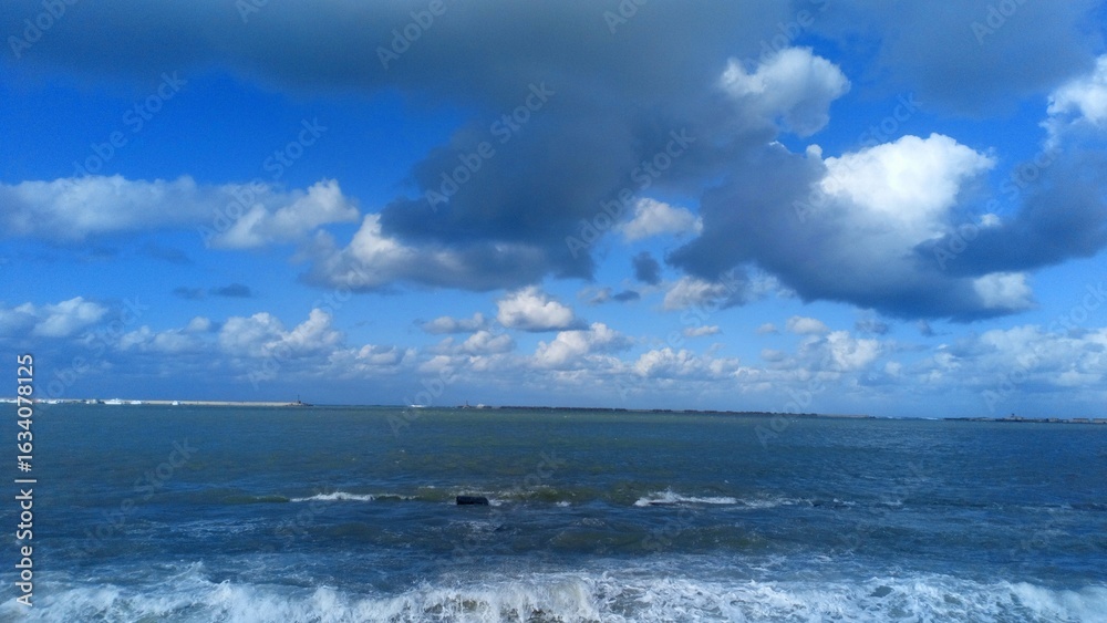 Fototapeta premium Scenic beach view along the North Coast of Egypt during golden hour