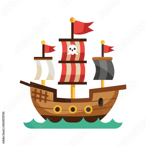 pirate ship with a sword
