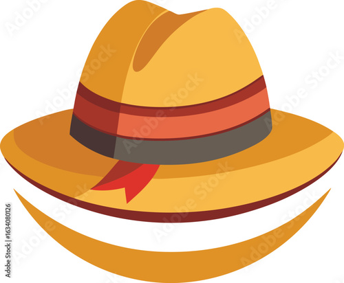 A black hat isolated on a white background, showcasing its design