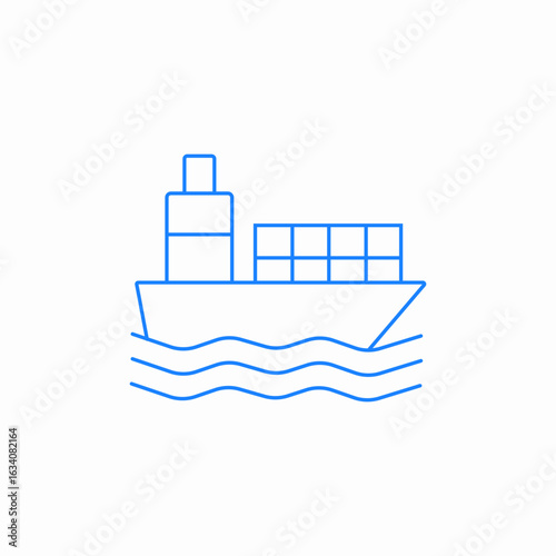 cargo ship icon sign vector