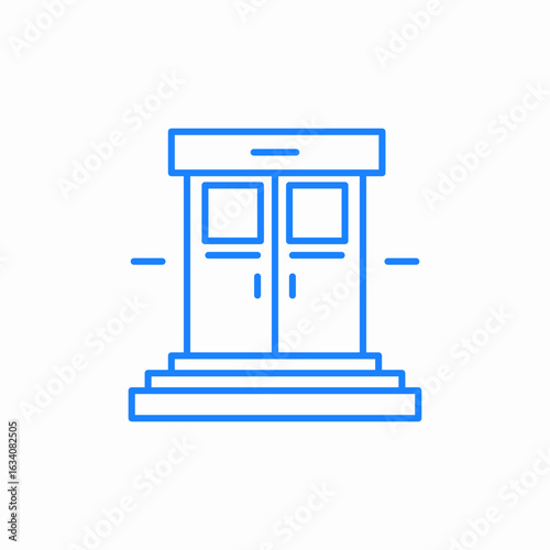closed doors icon sign vector