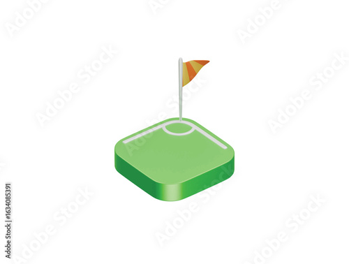 corner kick icon 3d illustration render