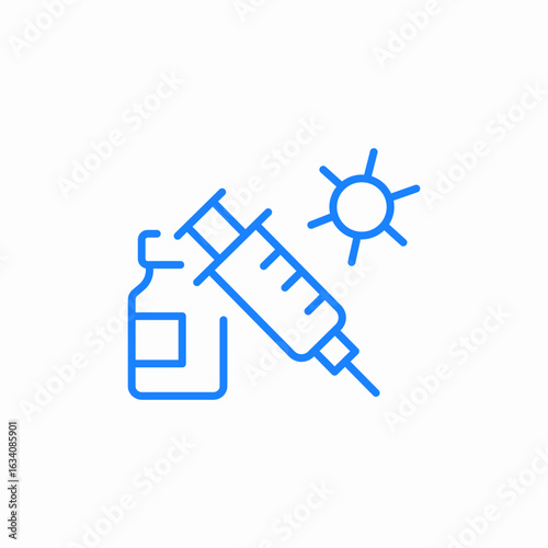 injection sun icon sign vector