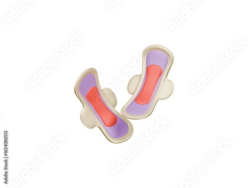 sanitary pads icon 3d illustration render
